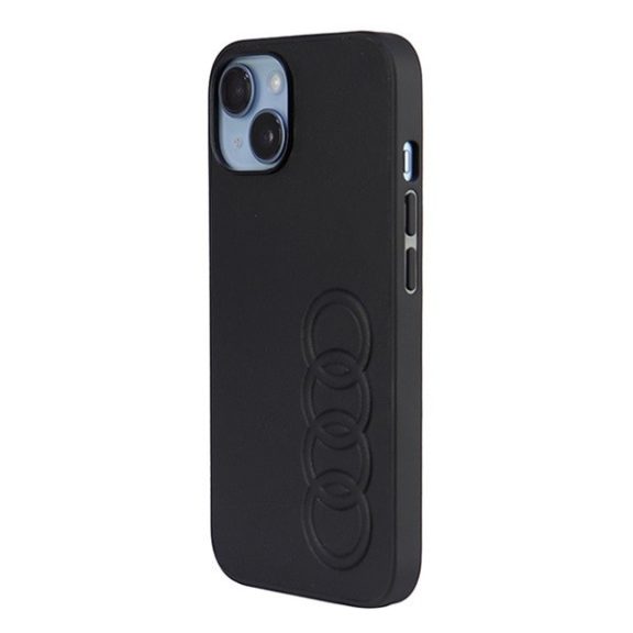 Audi Synthetic Leather Apple iPhone 13 / 14 / 15 tok, fekete
