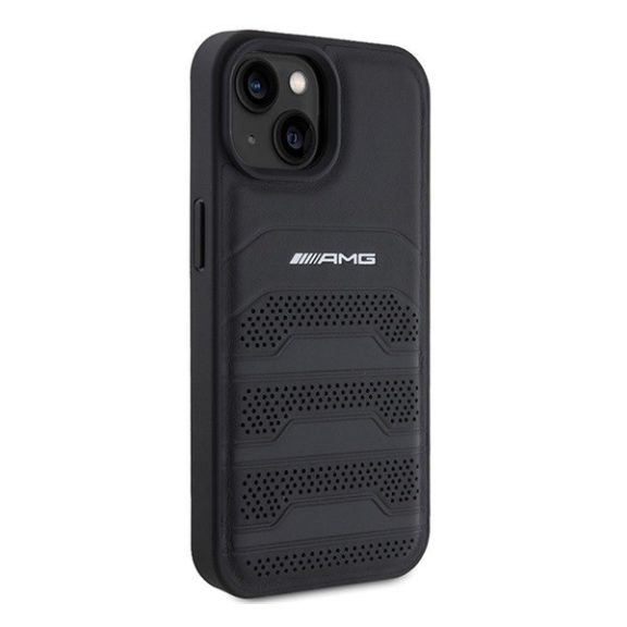 AMG Debossed Lines Apple iPhone 14 Plus /  15 Plus tok, fekete