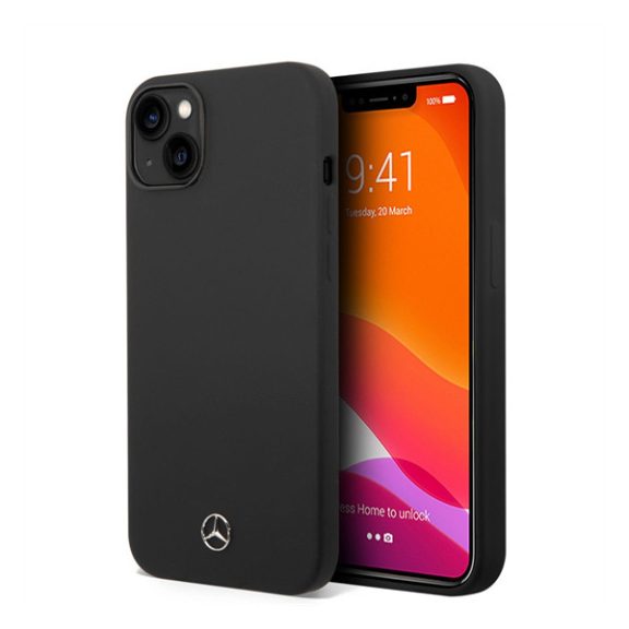 Mercedes Liquid Apple iPhone 14 Plus szilikon tok, fekete