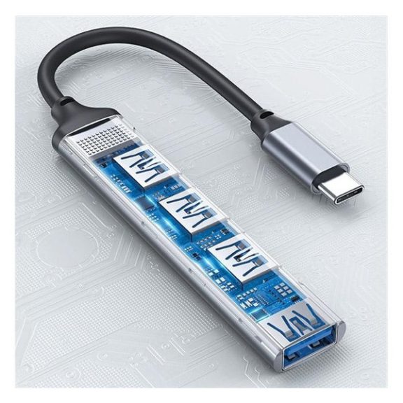 AWEI CL-150T 4xUSB-A HUB, fekete