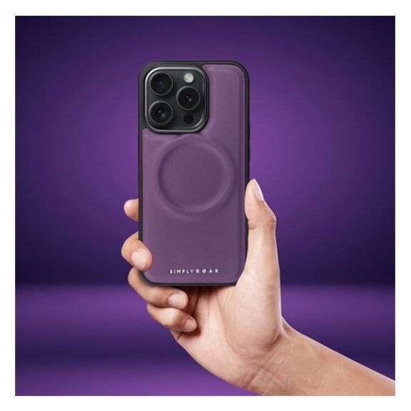 Roar Morning Magsafe Apple iPhone  14 Plus eco bőr tok, lila