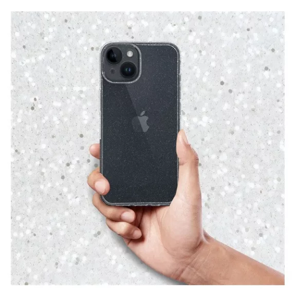 Clear 2mm Apple iPhone 15 Pro csillámos tok, átlátszó