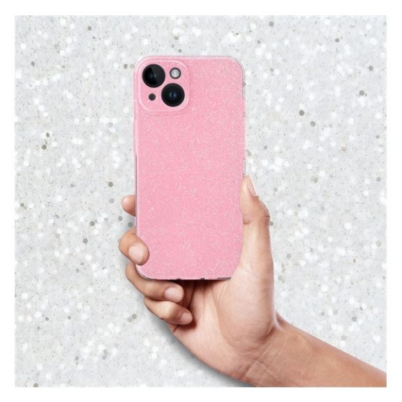 Clear 2mm Xiaomi Redmi 12C csillámos tok, rózsaszín