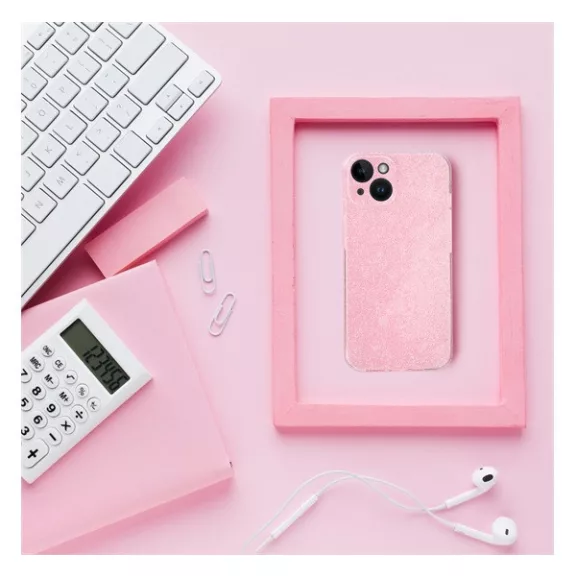 Clear 2mm Xiaomi Redmi Note 12S csillámos tok, rózsaszín