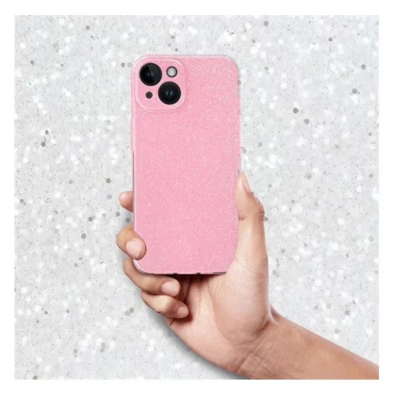 Clear 2mm Xiaomi Redmi Note 12S csillámos tok, rózsaszín