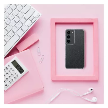 Clear 2mm Samsung Galaxy A35 5G csillámos tok, átlátszó