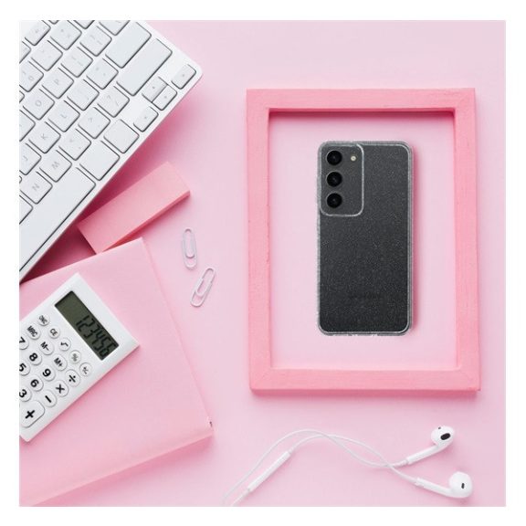 Clear 2mm Samsung Galaxy A35 5G csillámos tok, átlátszó