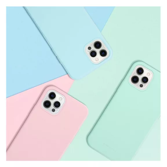 Roar Space iPhone 15 Plus szilikon tok, világoskék