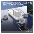 4smarts RollUp USB / USB-C mágnesesen feltekerhető töltő- és adatkábel, 1.5m, fehér