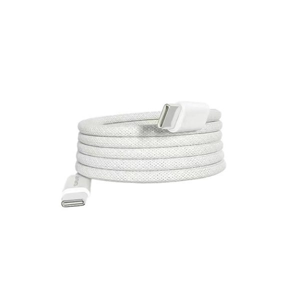 4smarts RollUp USB / USB-C mágnesesen feltekerhető töltő- és adatkábel, 1.5m, fehér