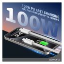 4smarts RollUp USB / USB-C mágnesesen feltekerhető töltő- és adatkábel, 1.5m, fehér