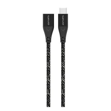   4smarts Extension USB / USB-C hosszabbító kábel / adapter, 60W, 1.5m, fekete / szürke