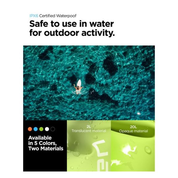 Spigen Aqua Shield A630 univerzális vízálló táska, kaktusz zöld