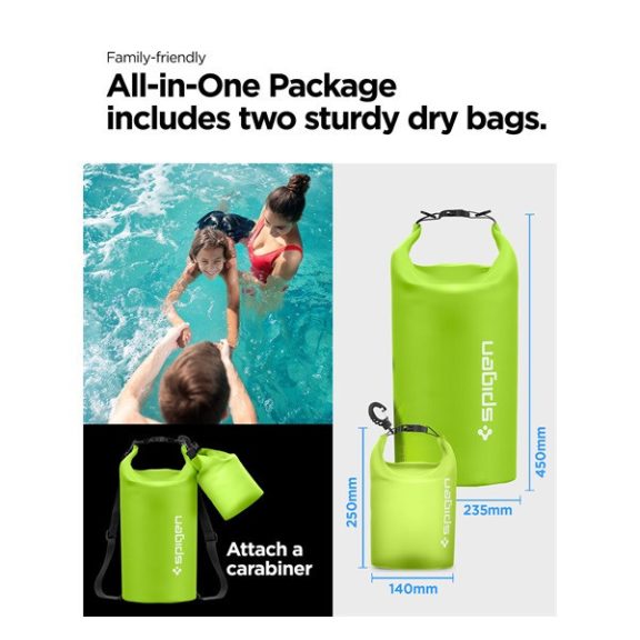 Spigen Aqua Shield A630 univerzális vízálló táska, kaktusz zöld
