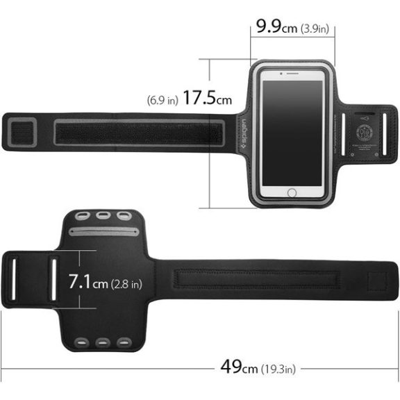 Spigen Dynamic Shield karra rögzíthető telefon tartó, karpánt 6,7" átmérőig, fekete