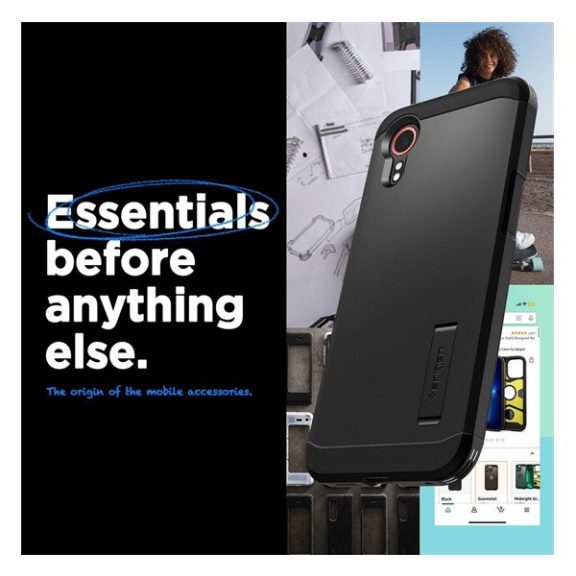 Spigen Tough Armor Samsung Xcover 7 tok, fekete