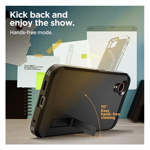 Spigen Tough Armor Samsung Xcover 7 tok, fekete