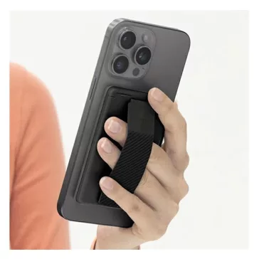 Uniq Heldro ID mágneses kártyatartó szíjjal, fekete