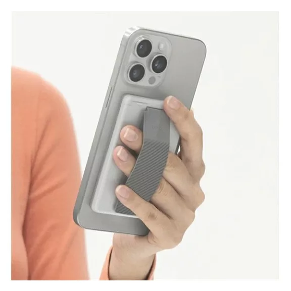 Uniq Heldro ID mágneses kártyatartó szíjjal, szürke