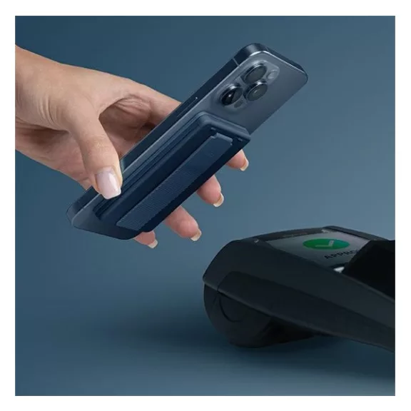 Uniq Heldro ID mágneses kártyatartó szíjjal, szürke