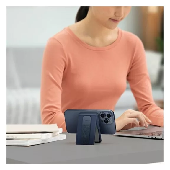 Uniq Heldro ID mágneses kártyatartó szíjjal, szürke