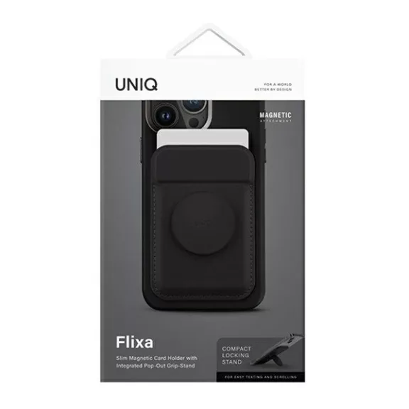 Uniq Flixa mágneses kártyatartó, fekete