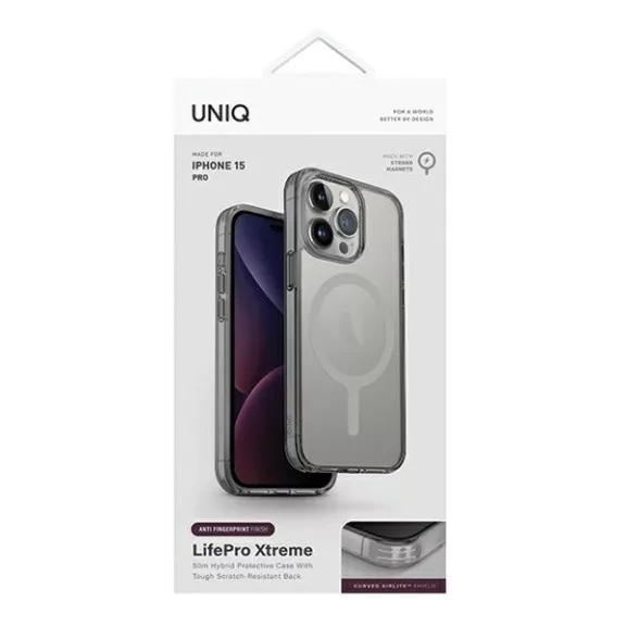Uniq Lifepro Extreme Apple iPhone 15 Pro Magsafe tok, szürke