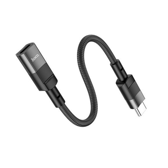 Hoco U107 USB-C - Lightning átalakító 10cm, fekete
