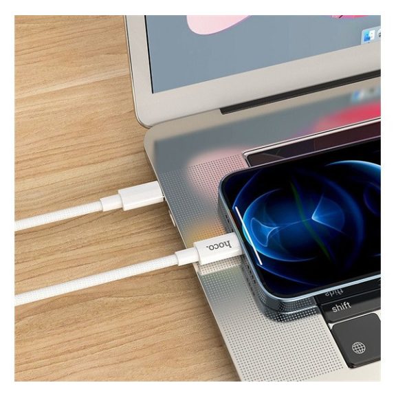 Hoco X56 USB-C / Lightning töltő- és adatkábel, 20W, 1m, fehér