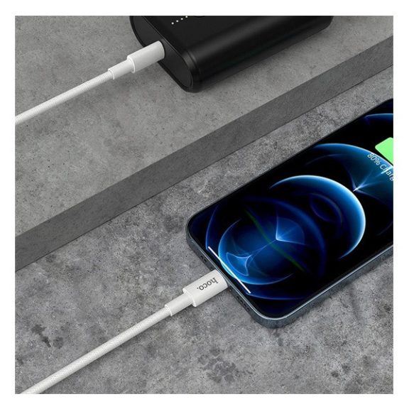 Hoco X56 USB-C / Lightning töltő- és adatkábel, 20W, 1m, fehér