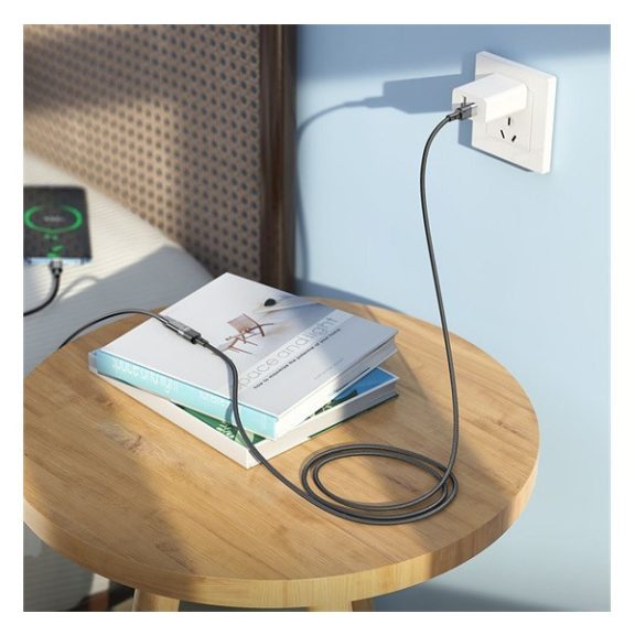 Hoco U107 USB-C hosszabbító kábel 1,2m, fekete