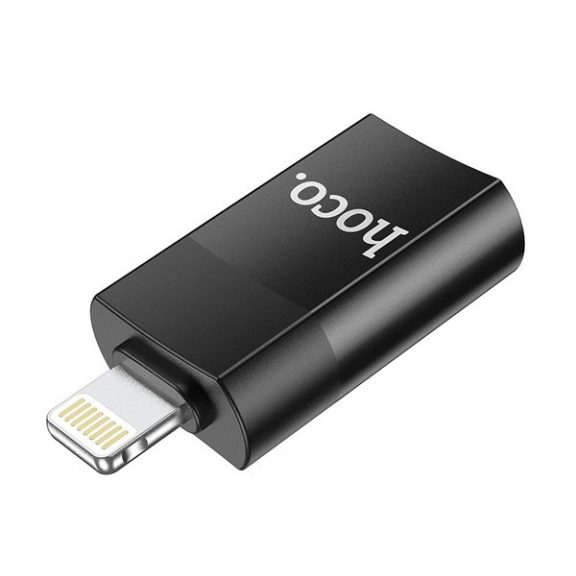 Hoco UA17 OTG adapter USB-A-Lightning, fekete