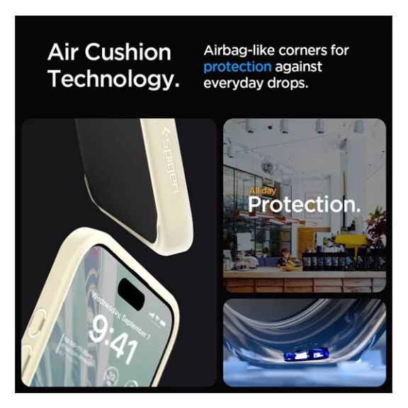 Spigen Ultra Hybrid Mute Apple iPhone 15 Pro tok, bézs