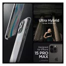 Spigen Ultra Hybrid Apple iPhone 15 Pro Max tok, Space Crystal, átlátszó-szürke, fekete-átlátszó