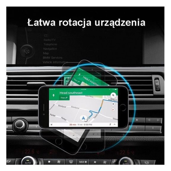 Spigen QS24 mágneses univerzális autós tartó, fekete