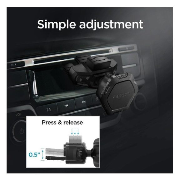 Spigen QS24 mágneses univerzális autós tartó, fekete