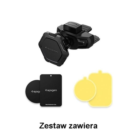 Spigen QS24 mágneses univerzális autós tartó, fekete