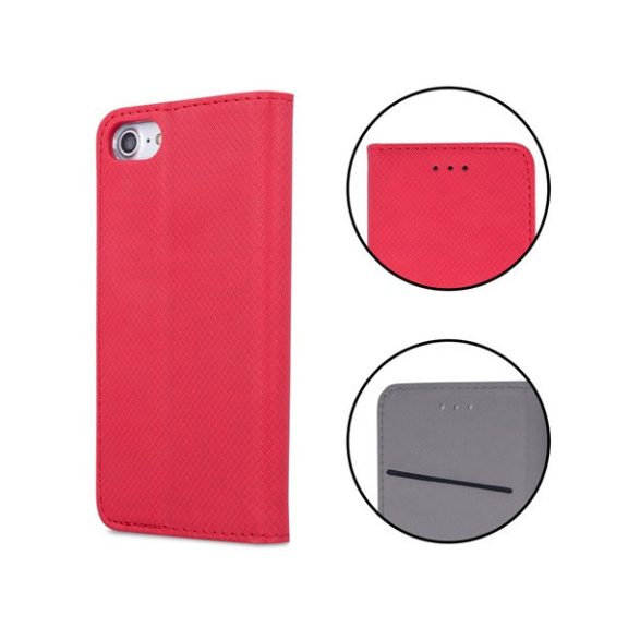 Magnet Xiaomi 14 Pro mágneses flip tok, piros