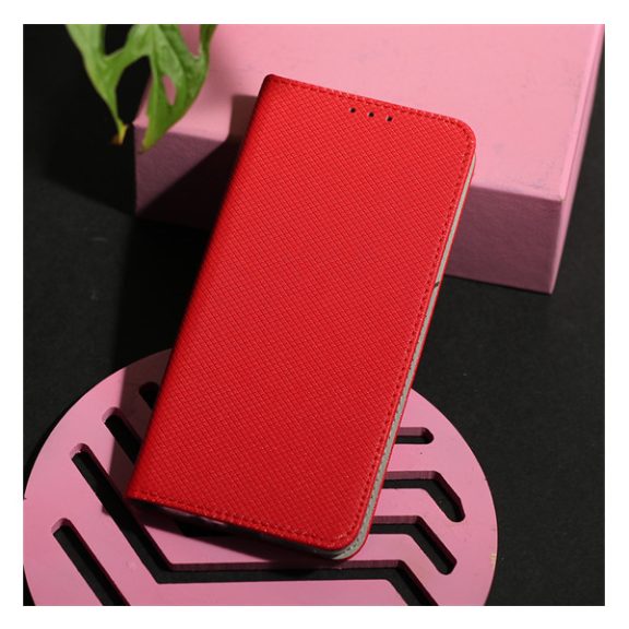 Magnet Xiaomi 14 Pro mágneses flip tok, piros
