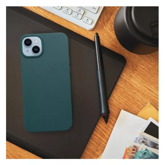 Matt szilikon Samsung Galaxy A35 5G tok, zöld