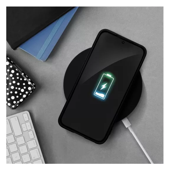 Forcell Silicone Samsung Galaxy A35 5G szilikon tok, fekete
