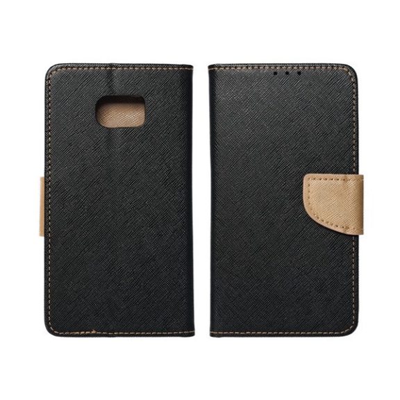 Fancy Samsung Galaxy A55 5G  flip tok, fekete-arany