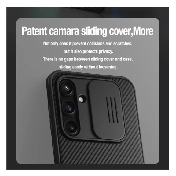 Nillkin CamShield Pro Samsung Galaxy A35 5G műanyag hátlap tok, fekete
