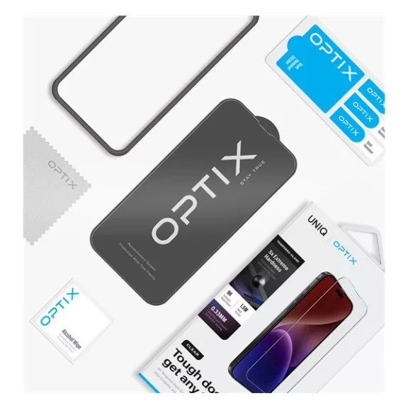 Uniq Optix Clear Apple iPhone 15 Plus / iPhone 16 Plus tempered glass kijelzővédő üvegfólia