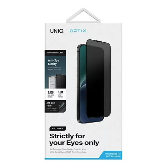 Uniq Optix Privacy Apple iPhone 15 Pro tempered glass kijelzővédő üvegfólia