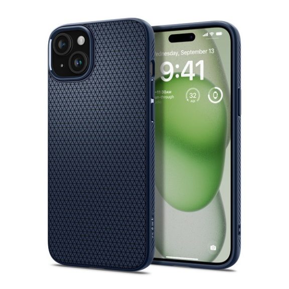 Spigen Liquid Air Apple iPhone 15 Plus tok, kék