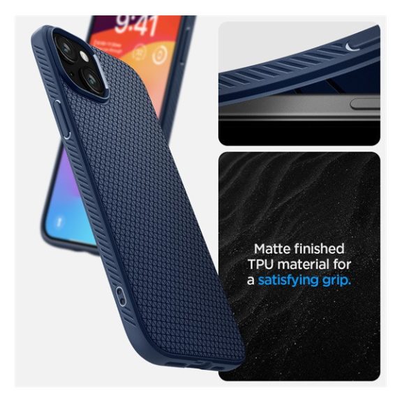 Spigen Liquid Air Apple iPhone 15 Plus tok, kék