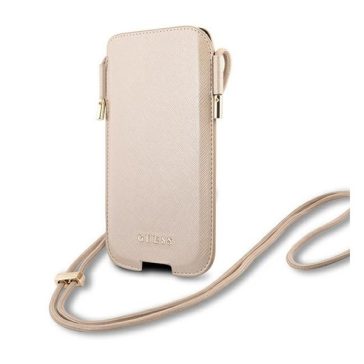   Guess Saffiano GUHCP12MSAPSLG 6,1" telefontartó táska, arany