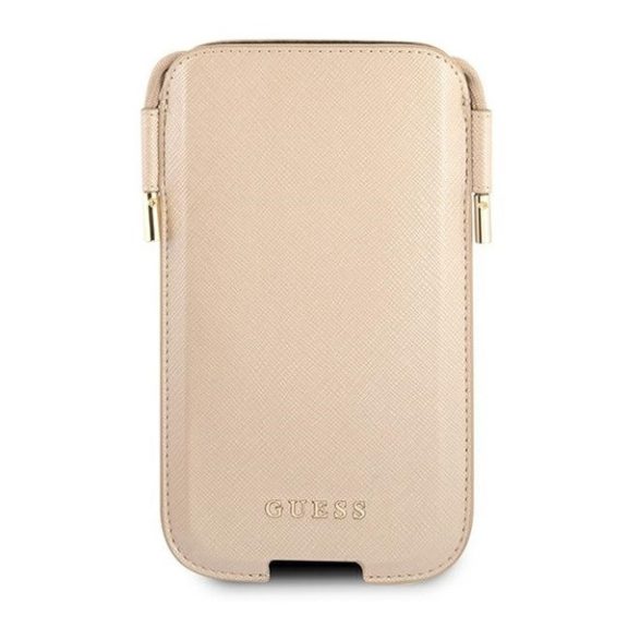 Guess Saffiano GUHCP12MSAPSLG 6,1" telefontartó táska, arany