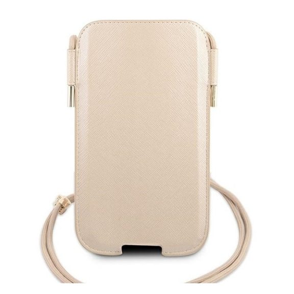 Guess Saffiano GUHCP12MSAPSLG 6,1" telefontartó táska, arany